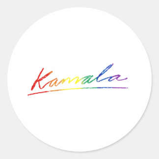 Kamala Pride Signature Classic Round Sticker