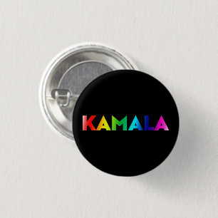 Kamala rainbow gradient modern typography black button
