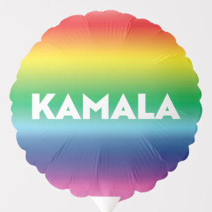 Kamala rainbow gradient pattern modern typography  balloon