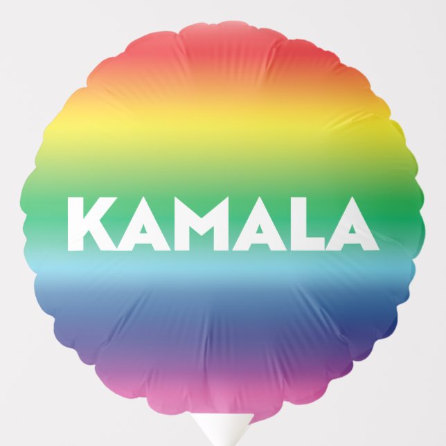 Kamala rainbow gradient pattern modern typography  balloon (Front)