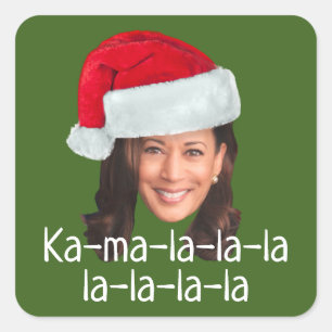 Kamala Santa Hat - Biden Harris 2020 funny holiday Square Sticker
