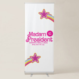 kamala sign, kamala, kamala 2024, Madam and Walz Retractable Banner