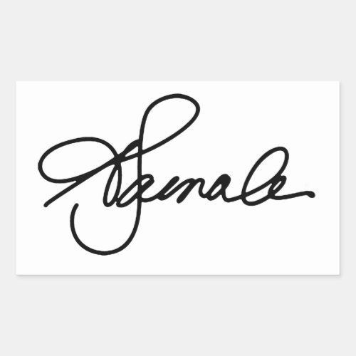 KAMALA Signature Rectangular Sticker