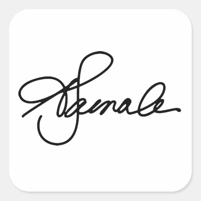 KAMALA Signature Square Sticker (Front)