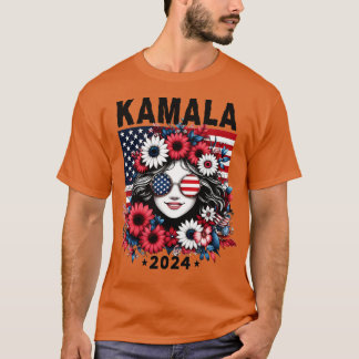 Kamala Vintage Floral Feminine First Female 1 T-Shirt