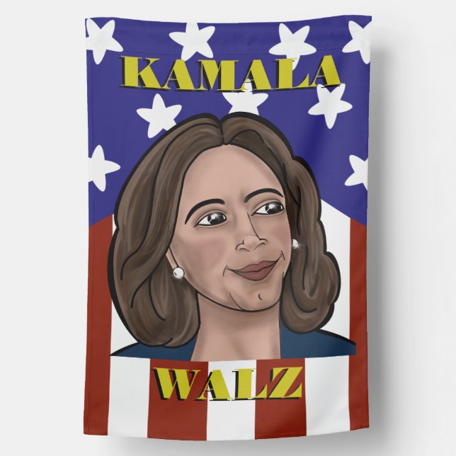 Kamala Walz House Flag (Back)