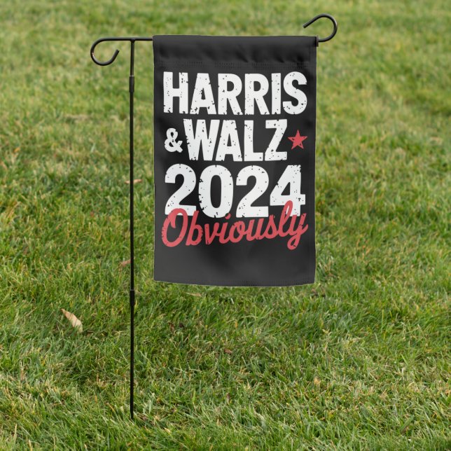 Kamala Walz Obviously 2024 Harris Waltz 2024  Garden Flag (In SItu)