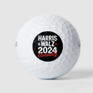 Kamala Walz Obviously 2024 Harris Waltz 2024  Golf Balls