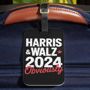 Kamala Walz Obviously 2024 Harris Waltz 2024  Luggage Tag