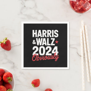 Kamala Walz Obviously 2024 Harris Waltz 2024 Napkins