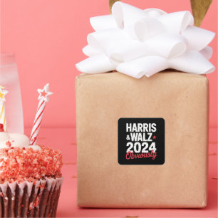 Kamala Walz Obviously 2024 Harris Waltz 2024  Square Sticker