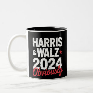 Kamala Walz Obviously 2024 Harris Waltz 2024 Two-Tone Coffee Mug