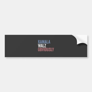 Kamala Walz Obviously Election Day 2024 Bumper Sticker
