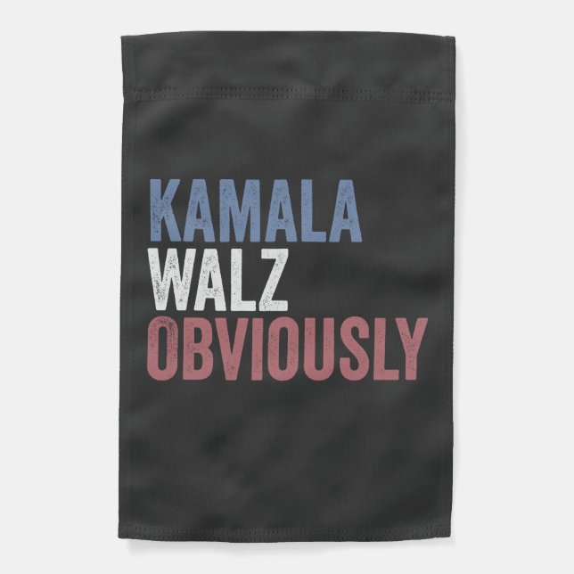 Kamala Walz Obviously Election Day 2024  Garden Flag (Front)