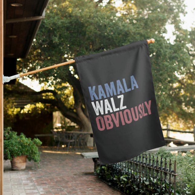 Kamala Walz Obviously Election Day 2024  House Flag (In SItu)