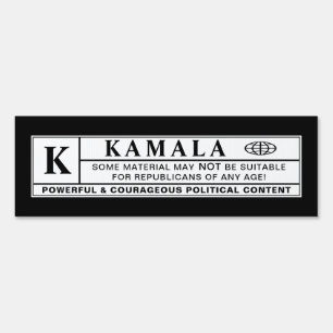 kamala warning label sign