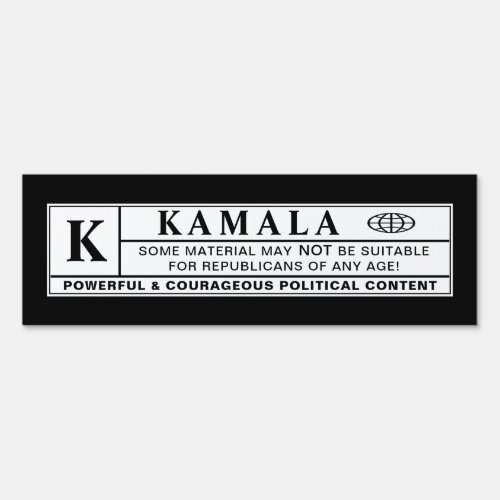 kamala warning label sign