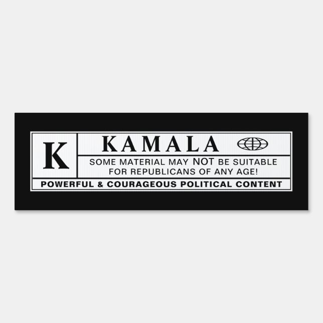 kamala warning label sign (Front)