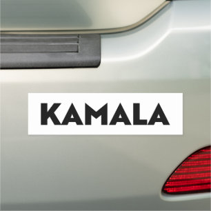 Kamala white and black modern bold typography car magnet