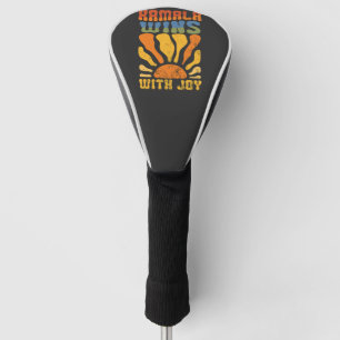 Kamala Wins with Joy Retro Boho Harris Walz  Golf Head Cover