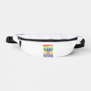 Kamala Wins with Joy Retro Boho Harris Walz LGBT Fanny Pack