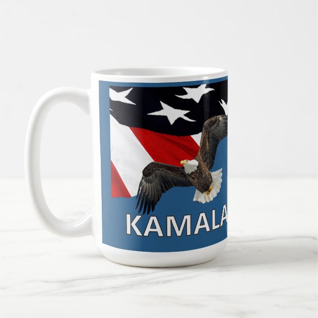 Kamala With Eagle and Flag Coffee Mug (Left)