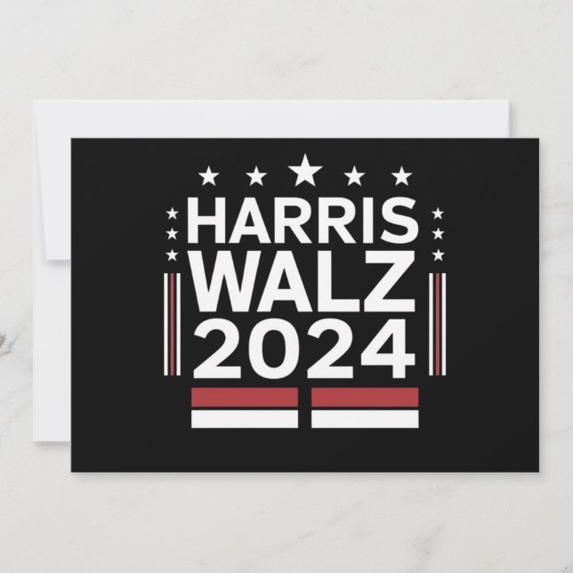 KamalaHarris TimWaltz 2024  Invitation (Front)