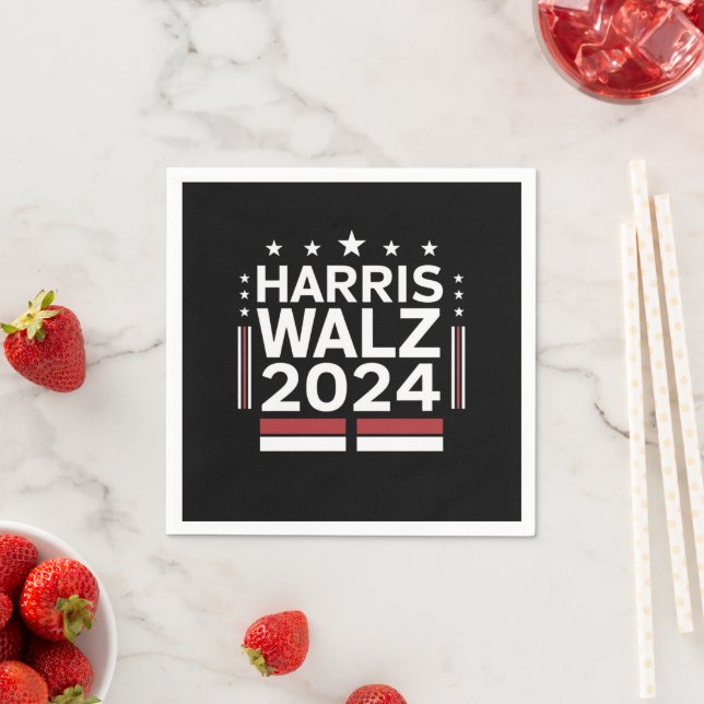 KamalaHarris TimWaltz 2024  Napkins (Insitu)