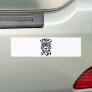 Kamala's Cat Crew Election Cat Lady Gift Bumper Sticker