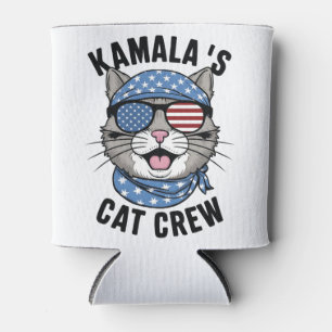 Kamala's Cat Crew Election Cat Lady Gift Can Cooler