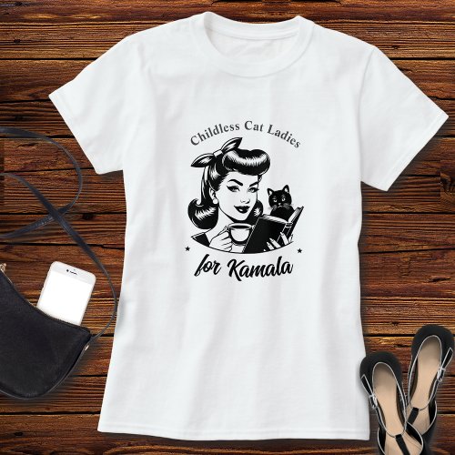 Kamalas Childless Cat Ladies T_Shirt