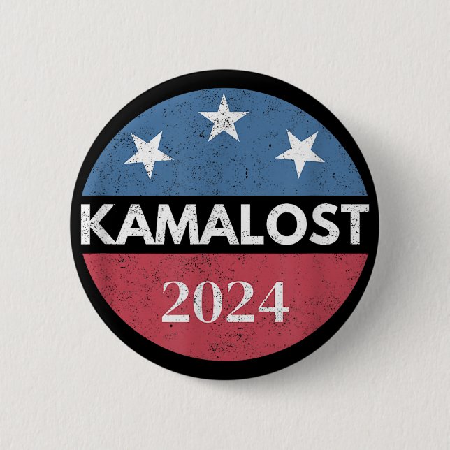 Kamalost Harris Lost 2024 Trump Won 47th President Button (Front)