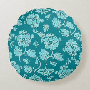 Kamaole Hawaii Tropical Protea Floral Reversible Round Pillow