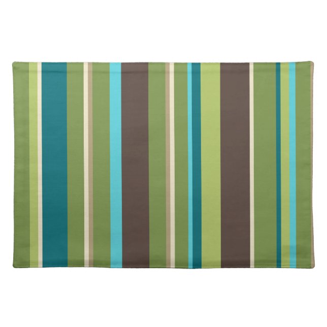 Kamaole Hawaii Tropical Stripe Dinner Placemats (Front)
