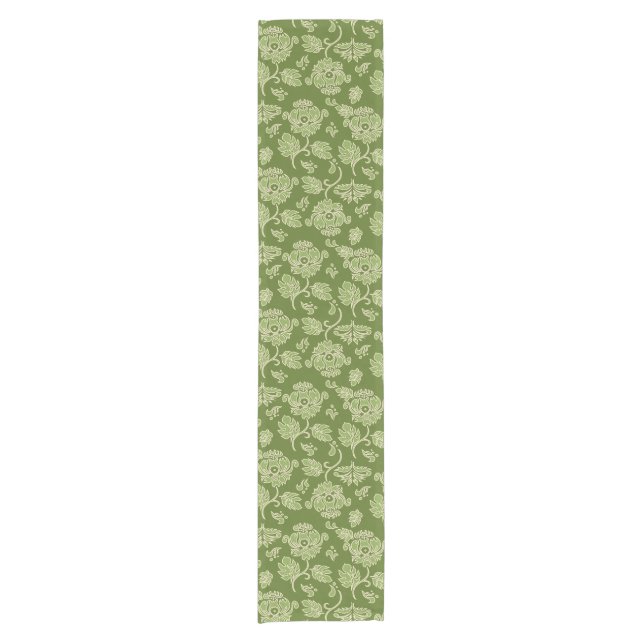 Kamaole Hawaiian Protea Tropical Floral Short Table Runner (Front)