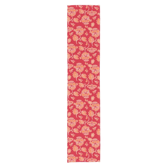 Kamaole Hawaiian Protea Tropical Floral Short Table Runner (Front)