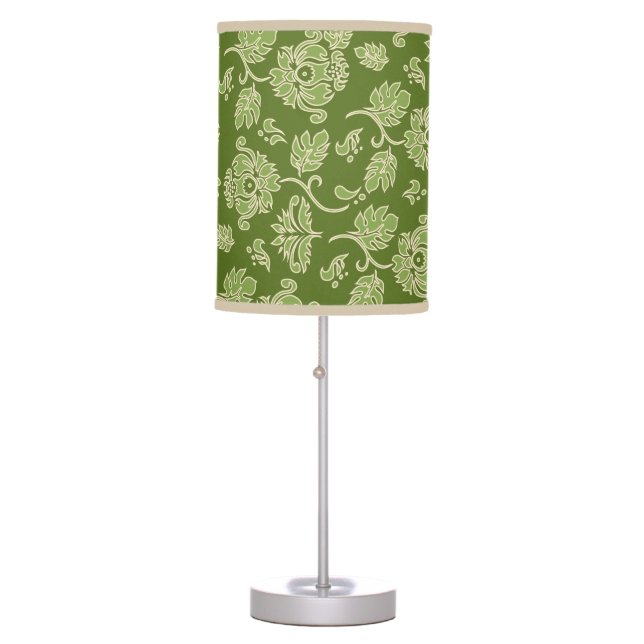 Kamaole Hawaiian Protea Tropical Floral Table Lamp (Front)