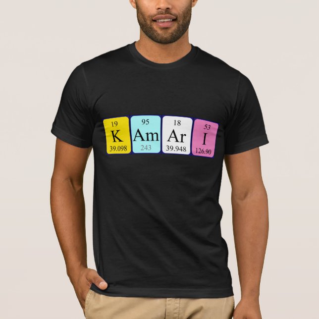 Kamari periodic table name shirt (Front)