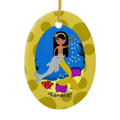 Kamaria Gold Mermaid Ornament