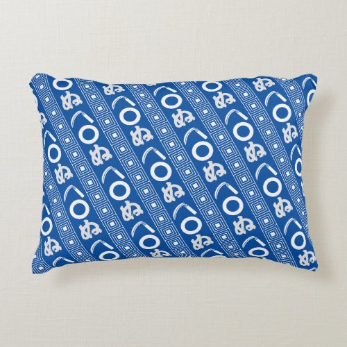 Kamawanu Edo-Style Graphic Pattern Accent Pillow