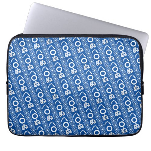 Kamawanu Edo-Style Graphic Pattern Laptop Sleeve