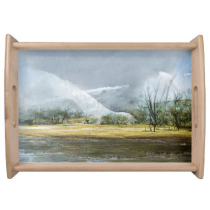 Kamchatka Geysers Oil Landscape Serving Tray
