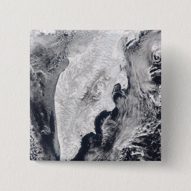 Kamchatka Peninsula, Eastern Russia Pinback Button (Front)