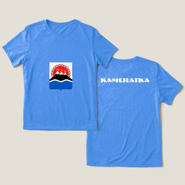 Kamchatka Special Gift Blue Tourist Classic Tri-Blend Shirt (Design Front & Back)