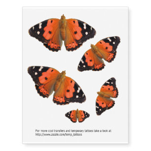 Kamehameha butterfly transfers temporary tattoos