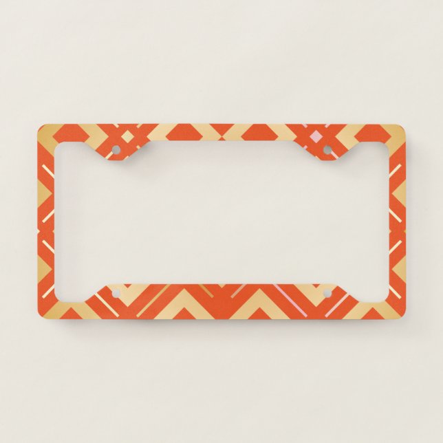 Kamelia’s Geometric Pattern 6 License Plate Frame (Front)