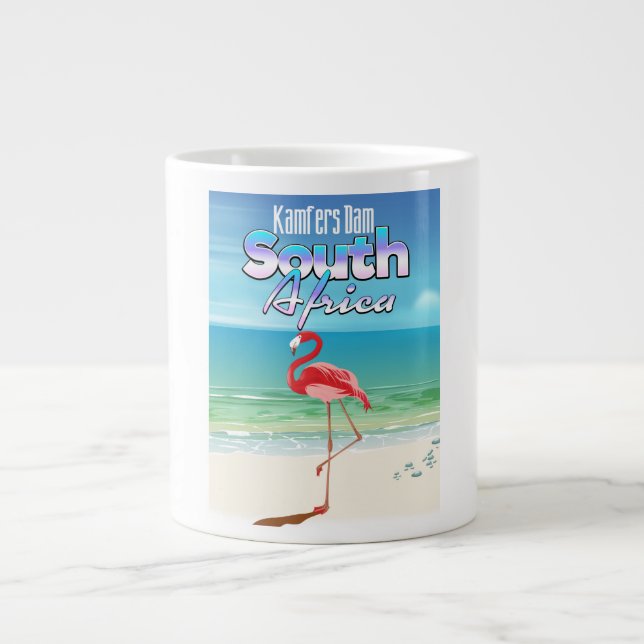 Kamfers Dam South African travel poster Giant Coffee Mug (Front)