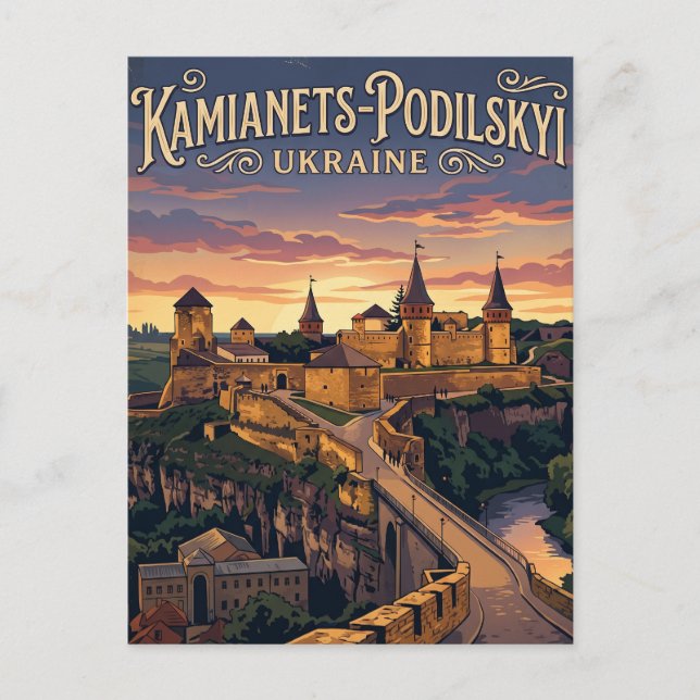 Kamianets-Podilskyi Castle Ukraine Postcard (Front)
