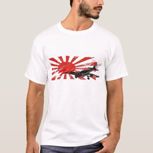 Kamikaze Bomber Japanese Rising Sun Flag T_shirt
