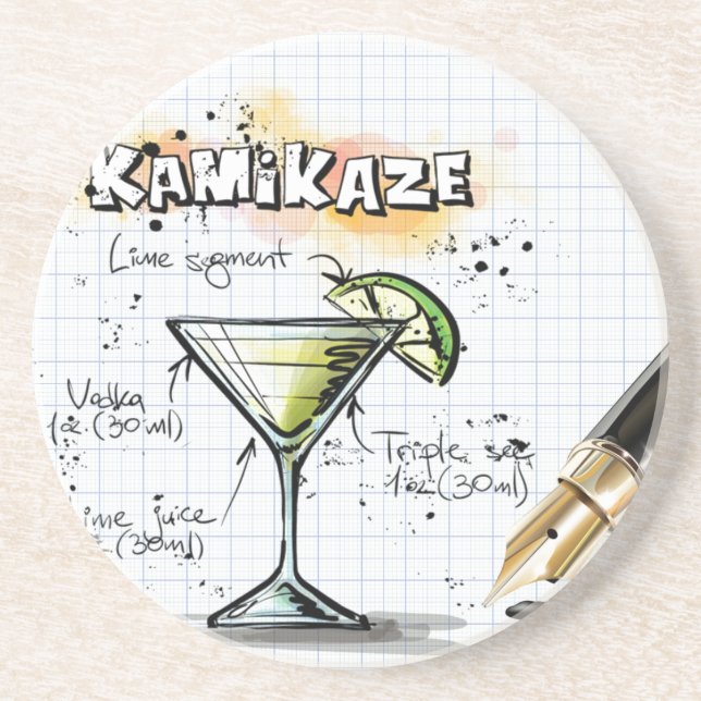 Kamikaze Drink Coaster (Front)